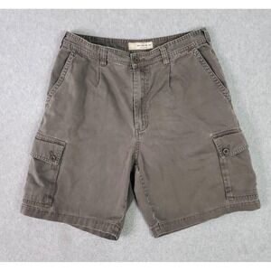 Cherokee Shorts Mens 33 Brown Cargo 100% Cotton Khakis 8" Inseam Casual